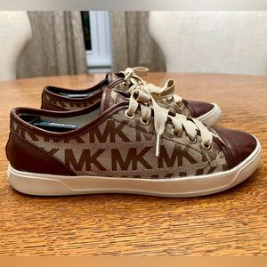 Michael Kors tan & brown size 7 sneakers
